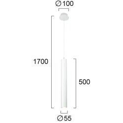 Μονόφωτο Λευκό H:500 Lesante - VIOKEF