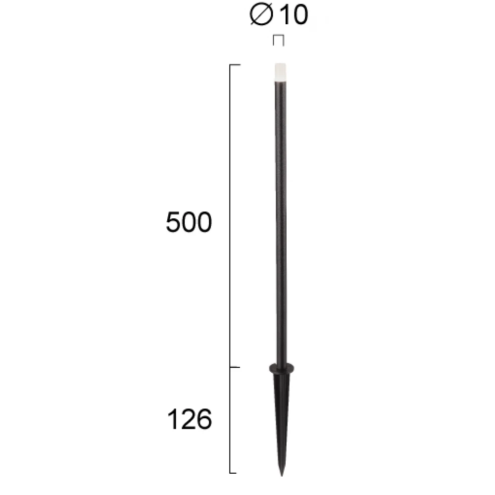 Στήλος Κήπου με Καρφί H:500 LED 1W IP65 Stick Bar - VIOKEF