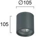 Φωτιστικό Οροφής Ανθρακί 1xGU10 IP54 Calista - VIOKEF