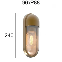 Απλίκα H:215 1xE27 Οξυντέ Cap - Viokef