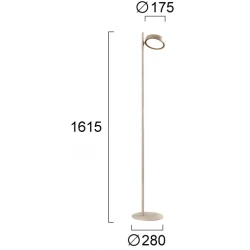 Φωτιστικό Δαπέδου LED Μπεζ 28W Only - Viokef