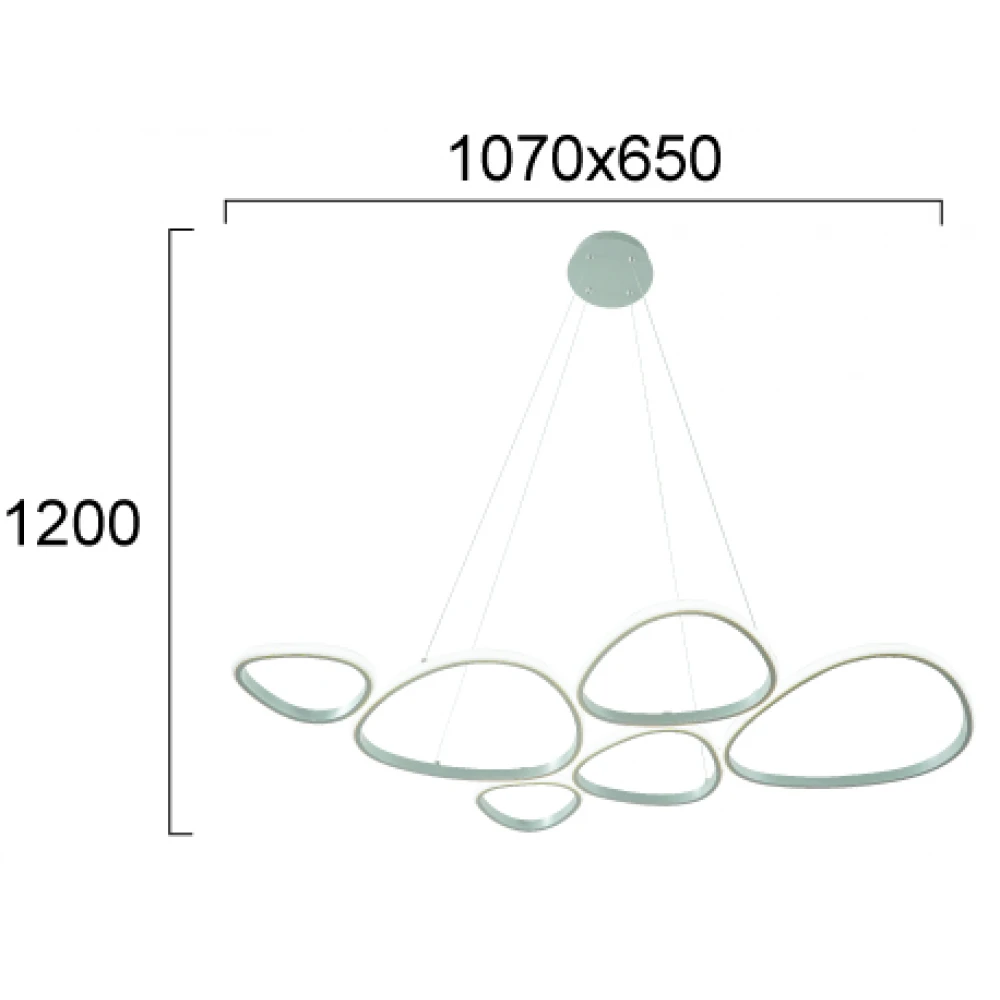 LED Κρεμαστό Φωτιστικό Ράγα 61W Helix - Viokef