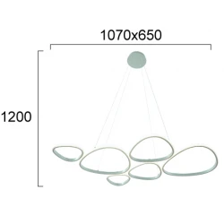 LED Κρεμαστό Φωτιστικό Ράγα 61W Helix - Viokef