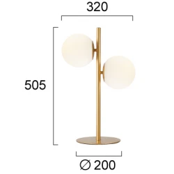 Φωτιστικό Επιτραπέζιο Χρυσό 1xE14 Nefeli Viokef