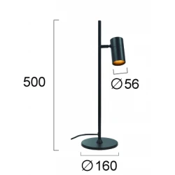 Πορτατίφ Μαύρο Μεταλλικό 1xGU10 Sid Viokef