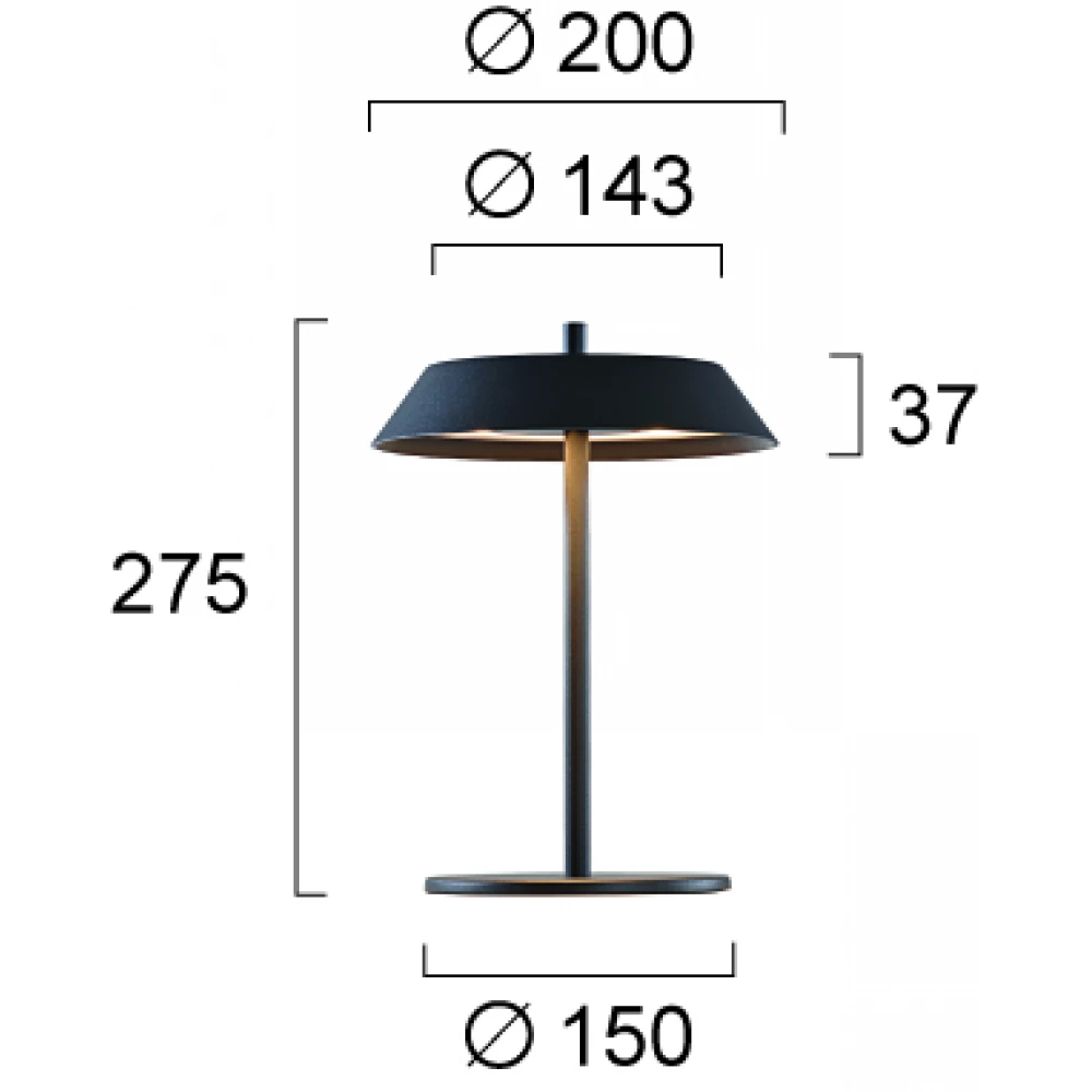 Φωτιστικό Γραφείου LED 3000K σε Μαύρο Χρώμα 12W Leona - Viokef