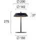Φωτιστικό Γραφείου LED 3000K σε Μαύρο Χρώμα 12W Leona - Viokef