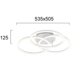 LED Φωτιστικό Οροφής 3/Φωτο Λευκό 40W Livia 