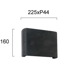 LED Φωτιστικό Τοίχου Από Τσιμέντο Μαύρο 7W IP65 CRI 94 Adalin - Viokef