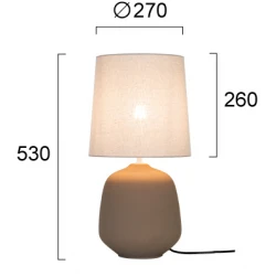 Επιτραπέζιο Φωτιστικό Σε Μπεζ Χρώμα E27 Brona VIOKEF