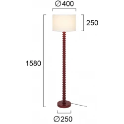 Φωτιστικό Δαπέδου 1xE27 Μπορντό Viridi - Viokef