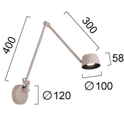 LED Φωτιστικό Τοίχου 9W Savina Μπεζ - Viokef