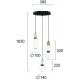 Κρεμαστό Φωτιστικό LED 19W 3/Φωτο Gemma - Viokef