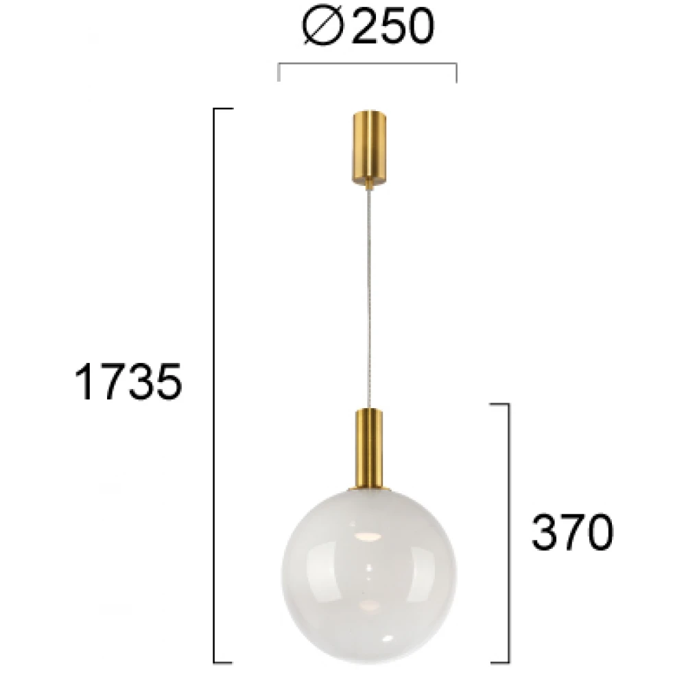 LED Κρεμαστό Φωτιστικό Μονόφωτο Λευκό 4W Fosca  - Viokef