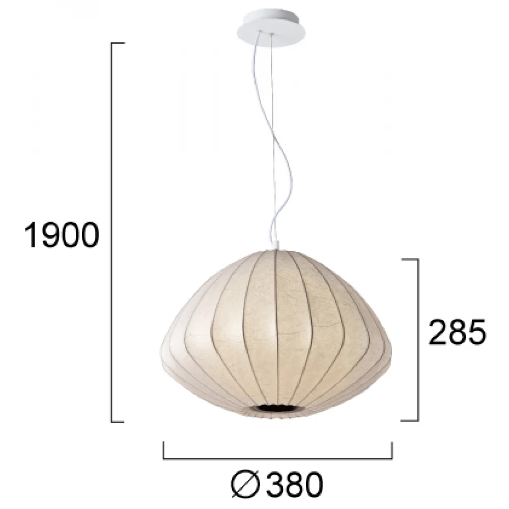 LED Κρεμαστό Φωτιστικό Μονόφωτο 5W D:380 Bola - Viokef