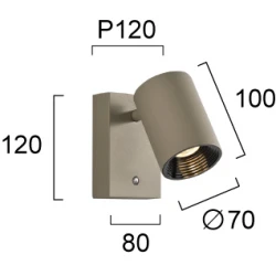 LED Φωτιστικό Τοίχου Λαδί 8W 3000K Melina VIOKEF