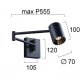 LED Φωτιστικό Τοίχου Ρυθμιζόμενο Μαύρο 8W 3000K Melina VIOKEF