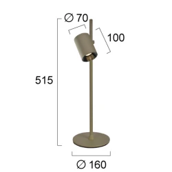 LED Φωτιστικό Επιτραπέζιο Λαδί Melina Dimmable 8W Viokef
