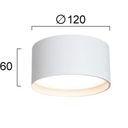 Φωτιστικό Οροφής Λευκό 15W Gabriel - Viokef