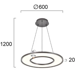 Κρεμαστό Φωτιστικό Valeria 41W 3000K - VIOKEF