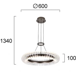 Κρεμαστό Φωτιστικό Alba 39W 3000K - VIOKEF