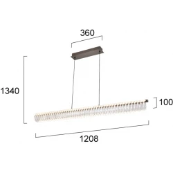Κρεμαστό Φωτιστικό Ράγα Alba 3000K 39W Viokef