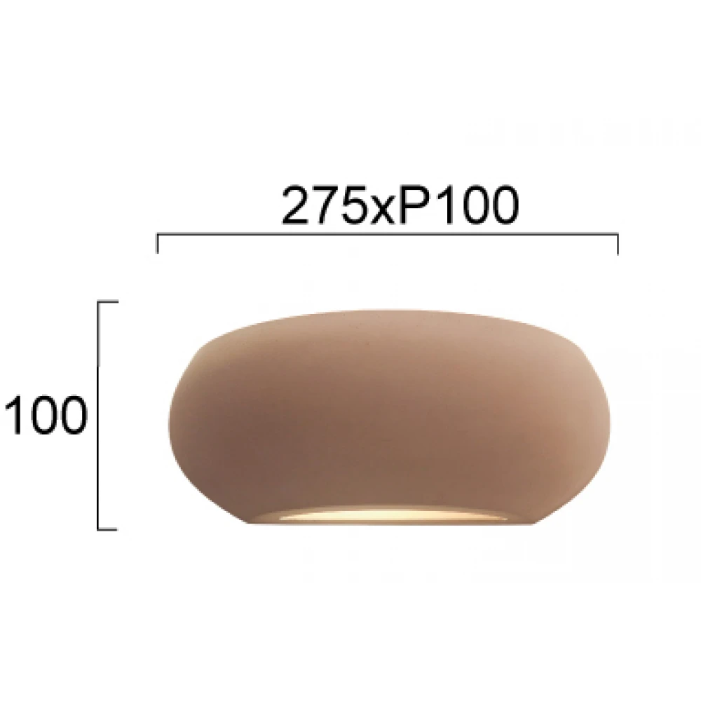 LED Απλίκα 1 x Max 20W Ε27 Terracotta Anita 