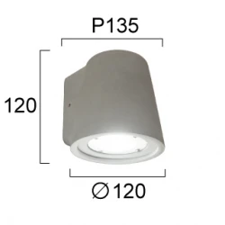 Επιτοίχιο Εξωτερικό Σποτ GU10 IP65 Γκρι IP65 Kiara Viokef