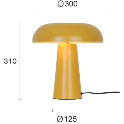 Φωτιστικό Επιτραπέζιο Μεταλλικό Κίτρινο 2 x E27 Superb - Viokef