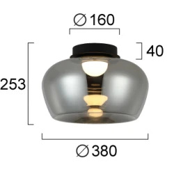 LED Φωτιστικό Οροφής Φυμέ D:380 Nadia VIOKEF