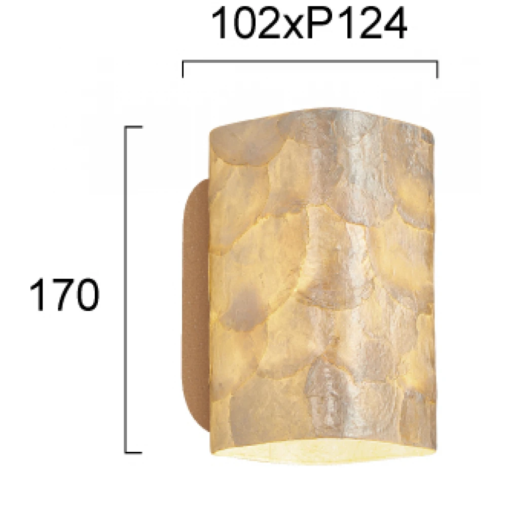 Φωτιστικό απλίκα τοίχου σε χρυσό χρώμα Daniela 2 x Max 12W G9 Viokef
