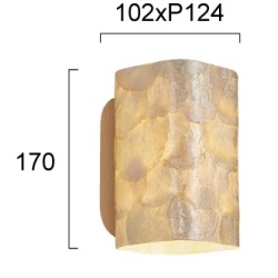 Φωτιστικό απλίκα τοίχου σε χρυσό χρώμα Daniela 2 x Max 12W G9 Viokef