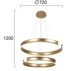 Κρεμαστό Φωτιστικό Χρυσό 84W Marlen Viokef