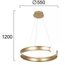 Κρεμαστό Φωτιστικό Χρυσό 36W Marlen Viokef