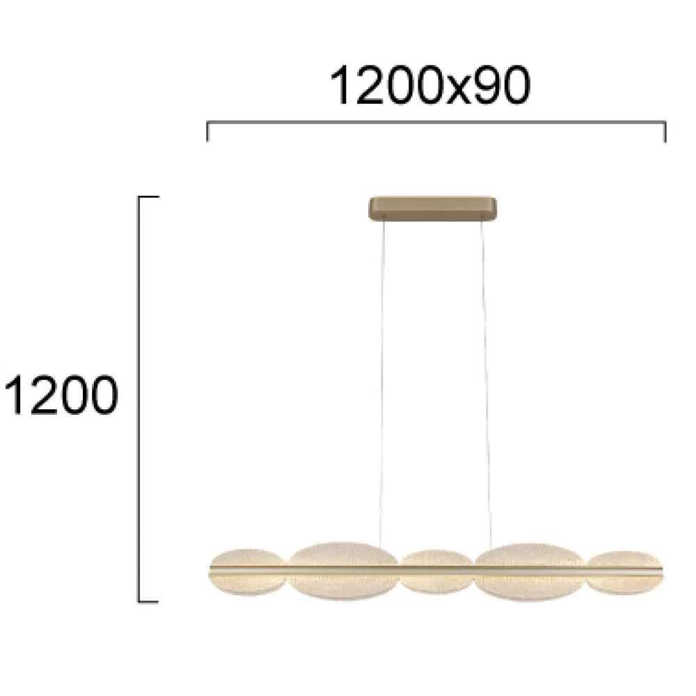 Κρεμαστό Φωτιστικό Ράγα Evana 3000K 65W Viokef