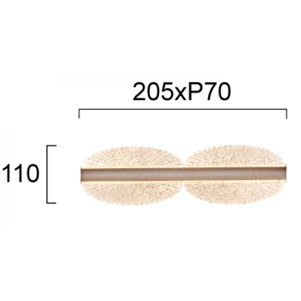 Φωτιστικό απλίκα τοίχου Evana 12W 3000K Viokef