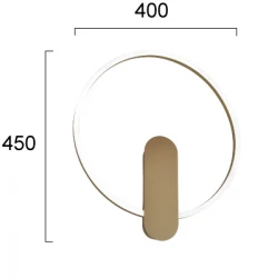 Φωτιστικό απλίκα τοίχου σε χρυσό χρώμα Zaklin Viokef