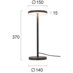 LED Φωτιστικό Επιτραπέζιο Μαύρο 10W Demy - Viokef
