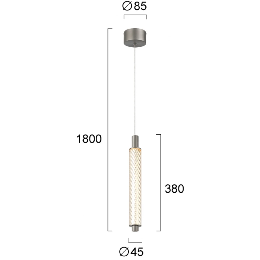Κρεμαστό Φωτιστικό Sorrento 3000K Γκρι Viokef
