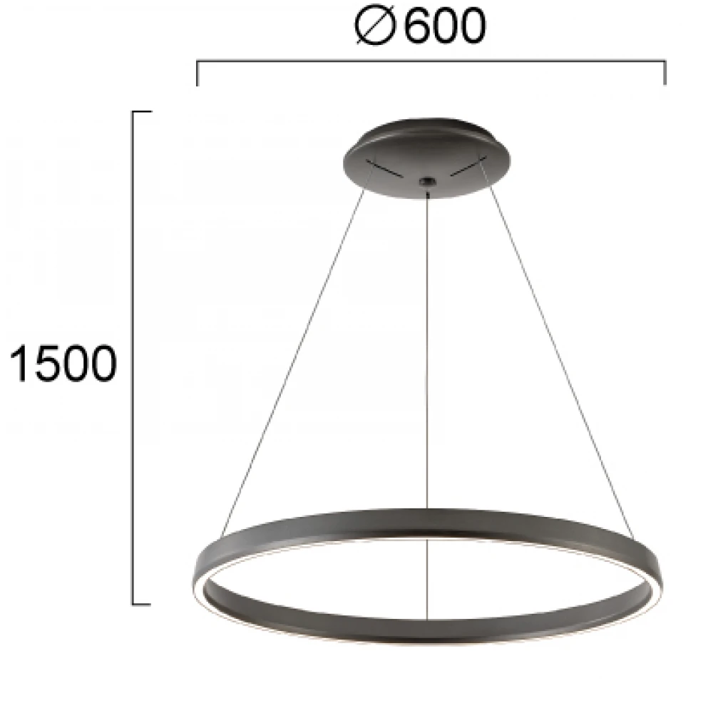 Κρεμαστό Φωτιστικό 40W D:600 3000K/4000K with CCT Venus VIOKEF