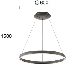 Κρεμαστό Φωτιστικό 40W D:600 3000K/4000K with CCT Venus VIOKEF