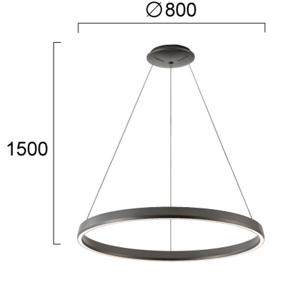 Κρεμαστό Φωτιστικό 53W D:800 3000K/4000K with CCT Venus VIOKEF