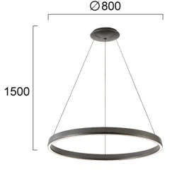 Κρεμαστό Φωτιστικό 53W D:800 3000K/4000K with CCT Venus VIOKEF