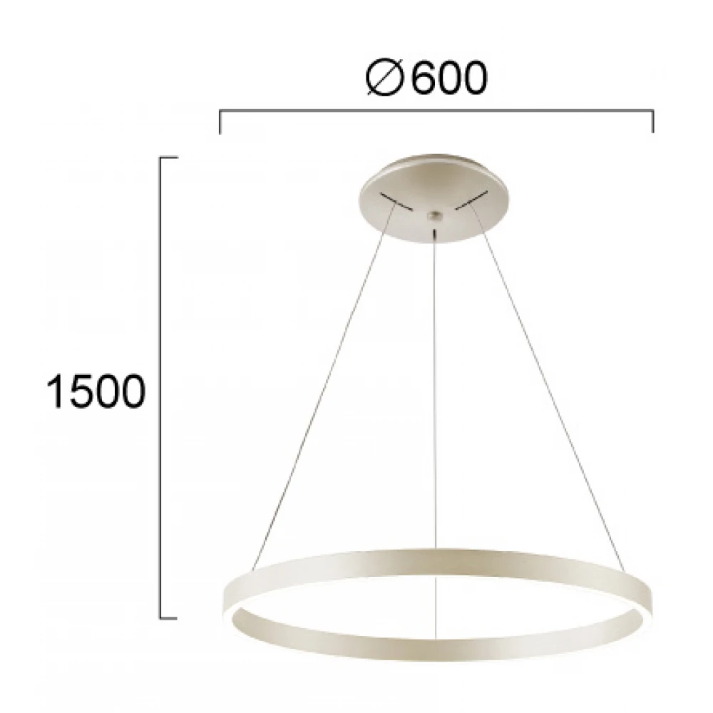 Κρεμαστό Φωτιστικό Σαμπανιζέ Ασημί Dimmable Saturn VIOKEF
