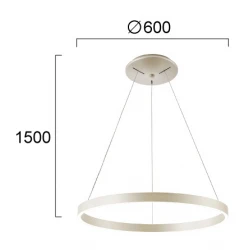 Κρεμαστό Φωτιστικό Σαμπανιζέ Ασημί Dimmable Saturn VIOKEF