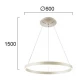 Κρεμαστό Φωτιστικό Σαμπανιζέ Ασημί Dimmable Saturn VIOKEF