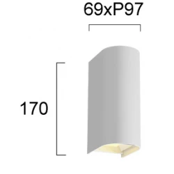 Φωτιστικό Τοίχου Λευκό 10W IP65 Azores - Viokef