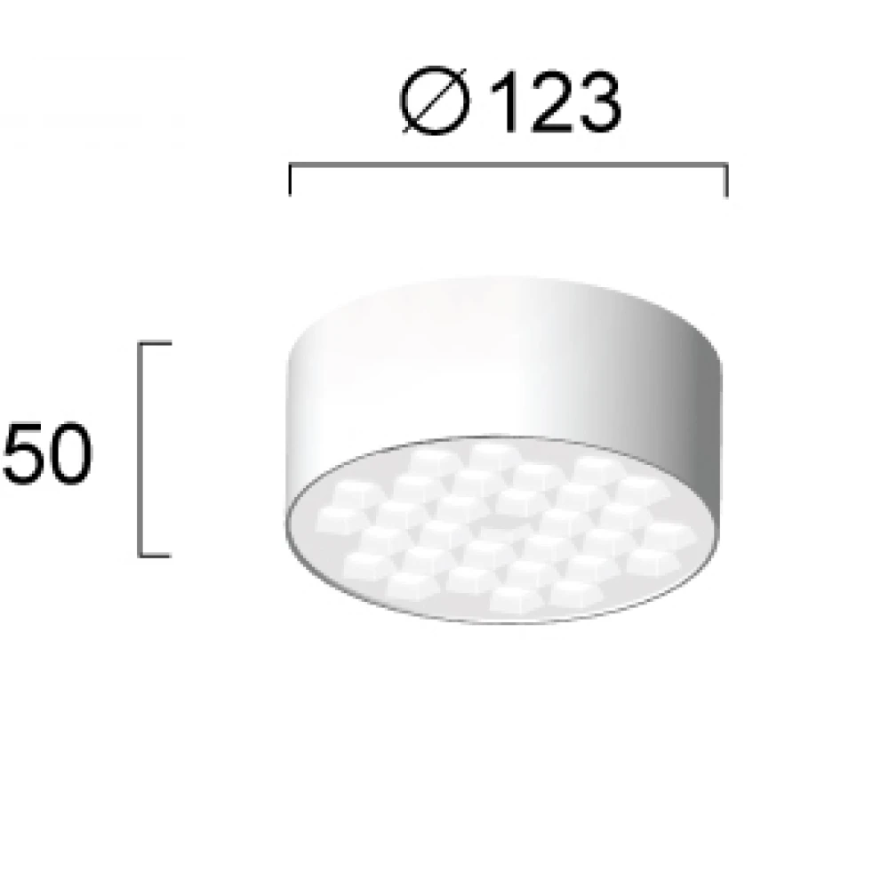 Σποτ Οροφής Σε Λευκό Με CCT-switch 12W Mateo- Viokef