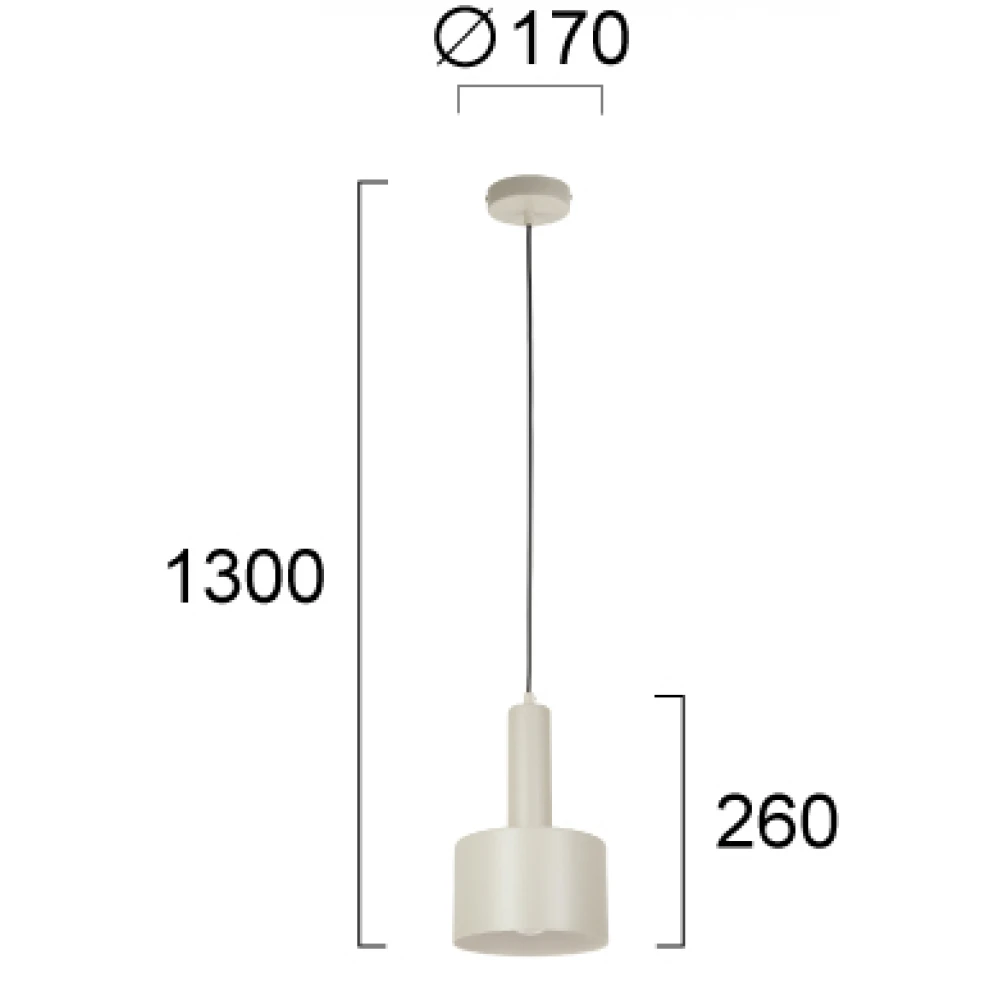 Μονόφωτο Κρεμαστό Φωτιστικό Μπεζ Ε27 Ritmo VIOKEF