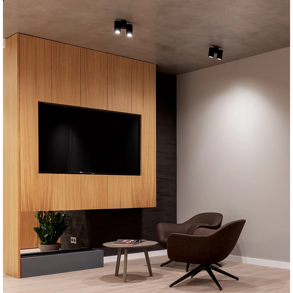 Σποτ Δίφωτο Οροφής Σε Μαύρο Χρώμα 2x GU10 Η:150 Nobby VIOKEF